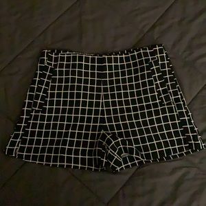 Black and white shorts